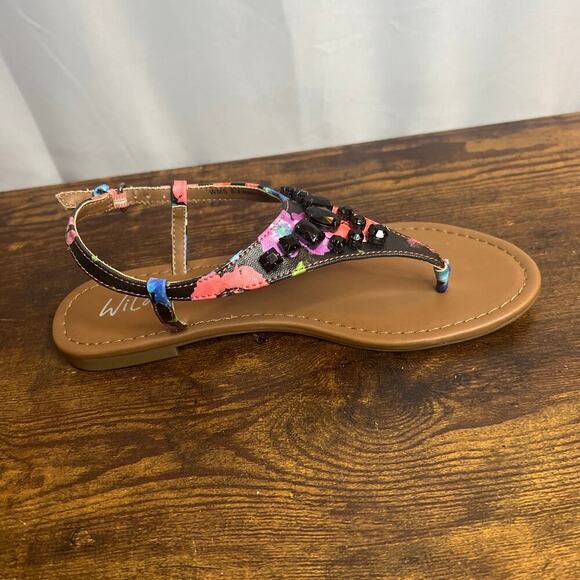Wild Pair Sandals Frazier Black and Multi Color Style # BH2076027 - Picture 6 of 12